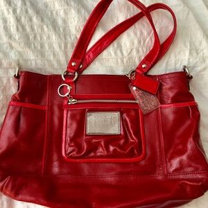 Limited Coach Leather Poppy Tote/Shoulder Bag